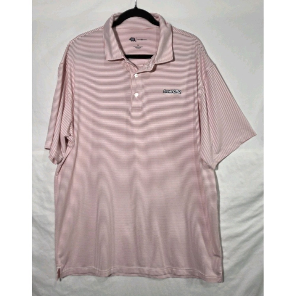 Onward Reserve Birdie Stripe Polo Shirt Samford XL Performance Golf Red White